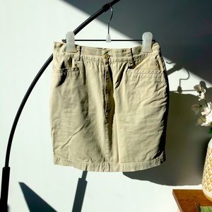 Calvin klein beige cotton mini skirt